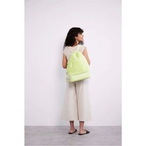 Beis Terry Backpack Cooler in Citron Green New w/tag